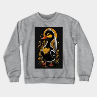 Black Goose with a knife Crewneck Sweatshirt